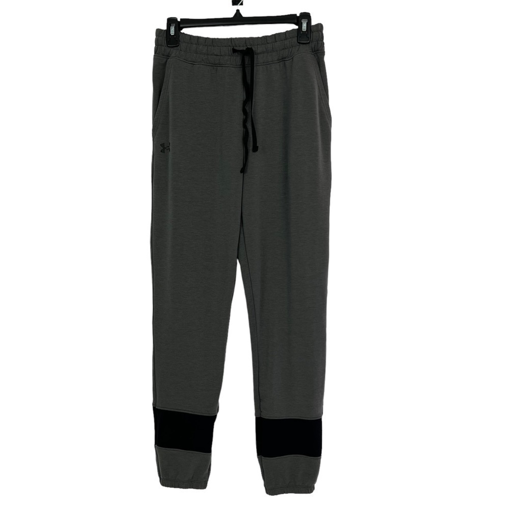 UNDER ARMOUR Women’s Athletic Joggers Sz Small Gray/Black Elastic Waistband